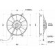 Ventilatorji 12V Univerzalni električni ventilator SPAL 255mm - sesanje, 12V | race-shop.si