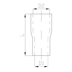 Silikonska reducirka ravna - 51mm (2") do 63mm (2,5")