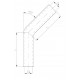 Silikonski reduktor 45° Silikonsko redukcijsko koleno 45° - 89mm (3,5") do 102mm (4") | race-shop.si