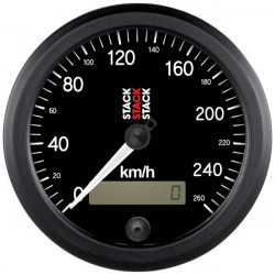STACK Professional speedometer gauge 80mm - black