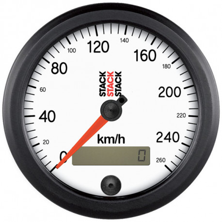 Merilne naprave 80 mm in večje STACK Professional speedometer gauge 80mm - white | race-shop.si