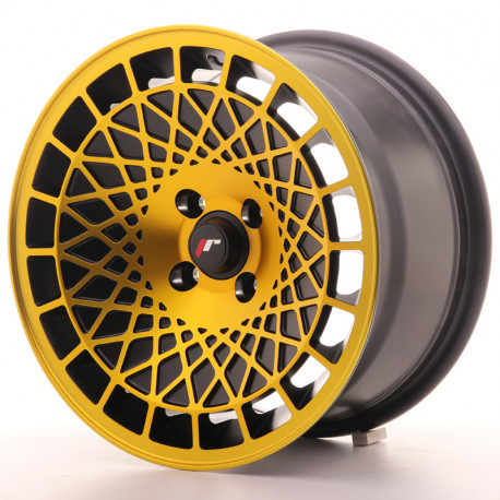 Aluminium wheels Platišče Japan Racing JR14 15x8 ET20 4x100 Black Gold Finish | race-shop.si