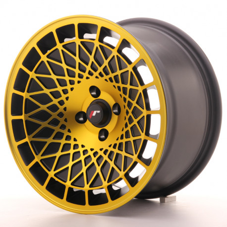Aluminium wheels Platišče Japan Racing JR14 16x9 ET10 4x100 Black Gold Finish | race-shop.si