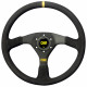 Volani 3-kraki volanski obroč OMP VELOCITA, 380mm, semiš, brez zamika, črna/rumena | race-shop.si