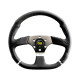Volani 3 spokes steering wheel OMP Cromo, 350mm Polyurethane, Flat | race-shop.si