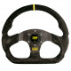Volani 3 spokes steering wheel OMP Super Quadro, 330x290mm suede, Flat | race-shop.si