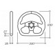Volani 3-kraki volanski obroč OMP Super Quadro, 330mm, semiš, brez zamika, črna/rumena | race-shop.si