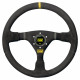 Volani 3-kraki volanski obroč OMP WRC, 350mm, semiš, 70mm zamik, črna/rumena | race-shop.si