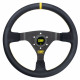Volani 3 spokes steering wheel OMP WRC, 350mm Leather, 70mm | race-shop.si