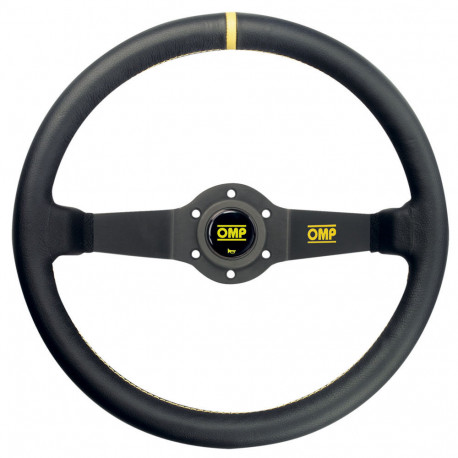 Promocije 2 spokes steering wheel OMP Rally, 350mm Leather, 95mm | race-shop.si