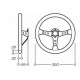 Volani 3-kraki volanski obroč OMP Corsica, 350mm, semiš, 95mm zamik, črna/rumena/srebrna | race-shop.si