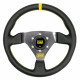 Promocije 3 spokes steering wheel OMP TRECENTO, 300mm Leather, Flat | race-shop.si