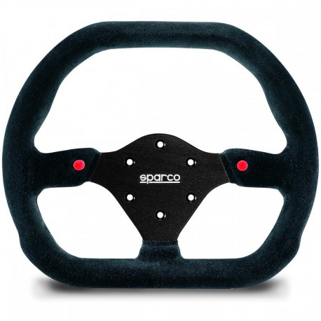 Volani 3-kraki volanski obroč Sparco P310, 310mm, semiš, brez zamika, črna/rdeča | race-shop.si
