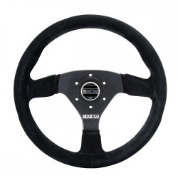 3-kraki volanski obroč Sparco R383, 330mm, semiš, 39mm zamik, črna