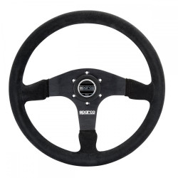 3-kraki volanski obroč Sparco R375, 350mm, semiš, 36mm zamik, črna