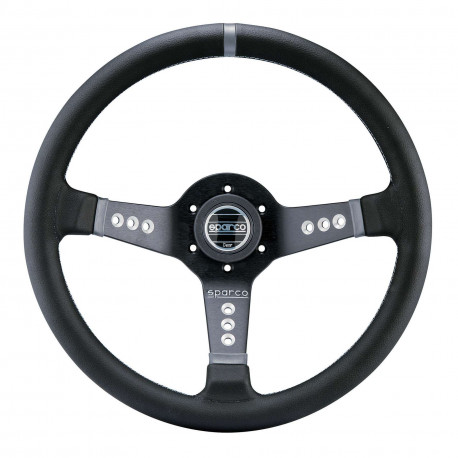Volani 3 spokes steering wheel Sparco L777, 350mm Leather, 63mm | race-shop.si