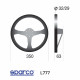 Volani 3 spokes steering wheel Sparco L777, 350mm suede, 63mm | race-shop.si