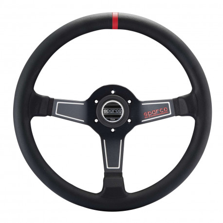 Volani 3 spokes steering wheel Sparco L575, 350mm Leather, 63mm | race-shop.si