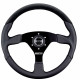 Volani 3 spokes steering wheel Sparco L505, TUV 350mm Leather/suede, Flat | race-shop.si