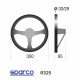 Volani 3-kraki volanski obroč Sparco R325, 350mm, semiš, 95mm zamik, črna/zlata | race-shop.si