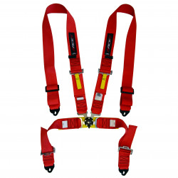 FIA 4 point safety belts RACES, red