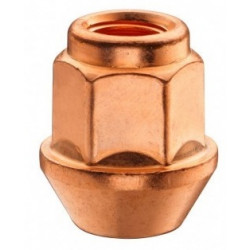 Open copper coated wheel nuts RACES professional, different