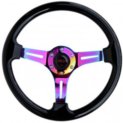 Steering wheel RACES NEO Piano, 350mm, silicone, 47mm deep dish