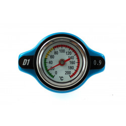 Radiator cap D1spec 0,9BAR 15mm with thermometer