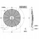 Ventilatorji 12V Univerzalni električni ventilator SPAL 385mm - sesanje, 12V | race-shop.si