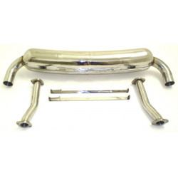 Duplex Sport exhaust silencer (stainless steel) - ECE approval (970100D)