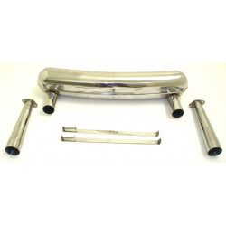 Duplex Sport exhaust silencer (stainless steel) - ECE approval (970100DRSR)
