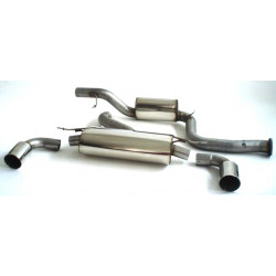 3"(76mm) Duplex Exhaust Ford Focus II RS + RS 500 - ECE approval (991201AT-X3-X)