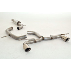 76mm Duplex exhaust system VW Golf VI - ECE approval (991445A-X3-X)