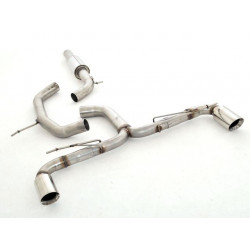 76mm Duplex exhaust system VW Golf VI - ECE approval (991445AGL-X3-X)