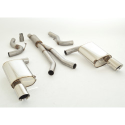 70mm Duplex exhaust system Ford Mustang Coupe - ECE approval (881206TD-X)
