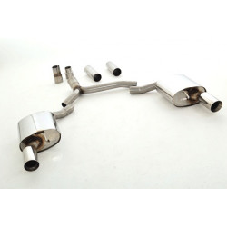 76mm Sport duplex exhaust (stainless steel) - ECE approval (971031D-X3-X)