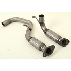 55mm Exhaust system with flex pipe (stainless steel) - ECE approval (981233-HR)