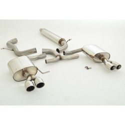76mm Duplex exhaust system (stainless steel) - ECE approval (992711T-X3-X)