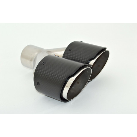 Oval z dvema izpustoma Exhaust tip Carbon 2x100mm (right) | race-shop.si