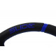 Volani 3-kraki volanski obroč Slide, 350mm, umetno usnje, 90mm zamik, črna/srebrna | race-shop.si