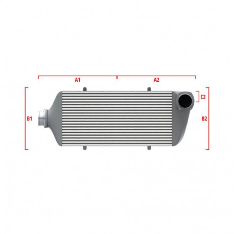 Po meri Performance custom intercooler Wagner 600mm x 300mm x 90mm | race-shop.si