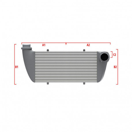 Po meri Competition custom intercooler Wagner 550mm x 400mm x 100mm | race-shop.si