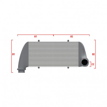 Po meri Competition custom intercooler Wagner 550mm x 400mm x 100mm | race-shop.si