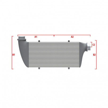 Po meri Performance custom intercooler Wagner 650mm x 400mm x 100mm | race-shop.si