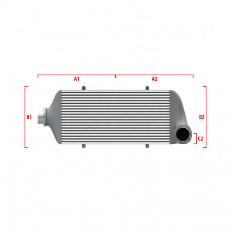 Po meri Performance custom intercooler Wagner 700mm x 205mm x 80mm | race-shop.si