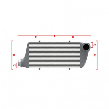 Po meri Performance custom intercooler Wagner 600mm x 300mm x 90mm | race-shop.si