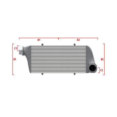 Po meri Performance custom intercooler Wagner 550mm x 400mm x 100mm | race-shop.si