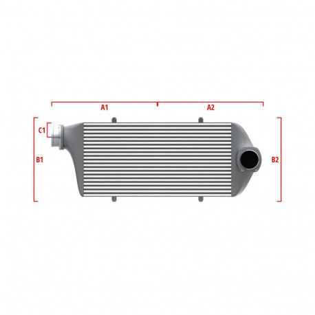 Po meri Performance custom intercooler Wagner 500mm x 205mm x 80mm | race-shop.si