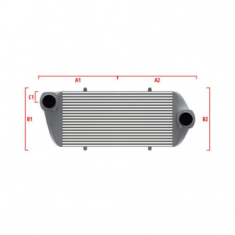 Po meri Performance custom intercooler Wagner 600mm x 300mm x 90mm | race-shop.si