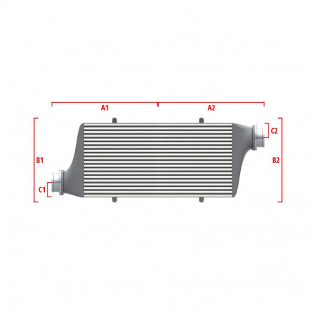 Po meri Performance custom intercooler Wagner 600mm x 300mm x 90mm | race-shop.si